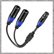 XLR Splitter Cable, 1 XLR Female to 2 XLR Male Y Cable Balanced Microphone Splitter Cord Audio Adapt