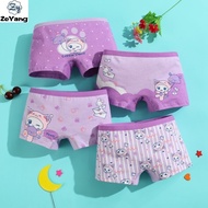 [ZY] 2-14y Ready Stock Children's Pure Cotton Underwear Girls Underwear Baby Boxer Briefs Breathable
