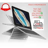 ASUS Chromebook C100P 360 Flip@Touch Screen Ram-4gb Ssd-16gb Play Store