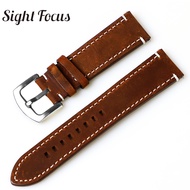 18mm19mm20mm21mm22mm24mm Universal Vintage Leather Watch Strap Quick Release Pins Watch Band for Rolex Omega IWC Genuine Leather Watchbands Khaki Navy Black Brown Dark Green Wine Red Burgundy Gray Watchbands Bracelet