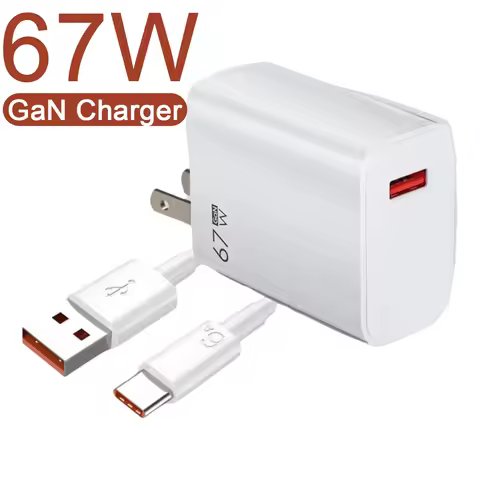 67W GaN USB Charger Mobile Phone Super Fast Charging Adapter USB Quick Charge For iPhone 17 Huawei X