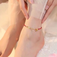 New Style Safe Buckle Anklet Ladies Bell Red String Anklet New Chinese Birthday Gift Girlfriend AJ41