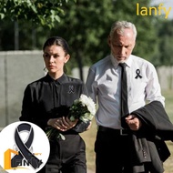 LANFY Black Ribbon Pin, Awareness Melanoma Cancer Funeral Ribbon Badge Brooch, Simple Vintage Skin C