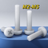 [XNY] White Phillips Nylon Round Head Screw Plastic Screw Plastic Insulation Screw M2M3M4M5 Phillips Screw