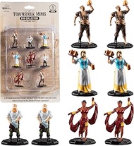 Townsfolk Mini Fantasy Figures - Pub Workers - 8pc Hand-Painted Miniatures (2X of 4 Unique Sculpts) 