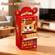 Fun Atm Red Envelope New Year Cartoon Pull Out Style Gift Lucky Box Spring Festival Birthday C8u5