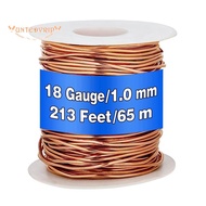 99.9% Dead Soft Copper Wire, 18 Gauge/ 1 mm Diameter, 1 Pound Spool Pure Copper Wire