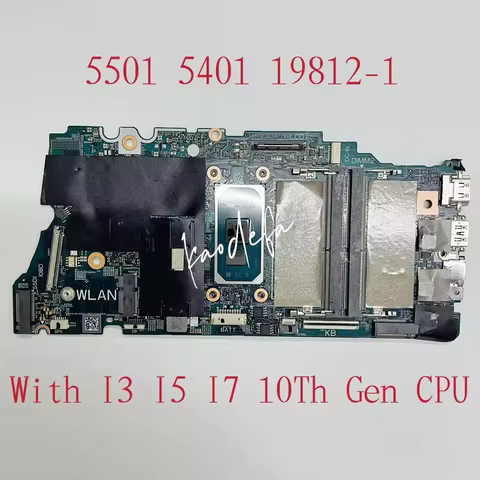 19812-1 for Dell Vostro 14 5401 Vostro 15 5501 Laptop Motherboard With I5 I7 10Th Gen CPU GPU 2G CN-
