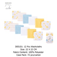 Duck Duck Goose Washcloths (12 Pcs) D05101