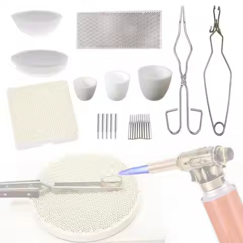Welding Melting Casting Kit, Fire Brick, Honeycomb Panel, Crucible Tong, Alumina Crucible, Quartz Cr