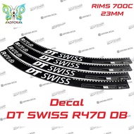 Decal Sticker Rims DT Swiss R470 DB 700c