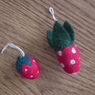羊毛氈 手工製作 吊飾 包包掛飾 水果 草莓