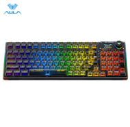 VXE AULA F98 Pro Wireless Three Mode RGB Hot Swappable Smart Screen Mechanical Transparent Keyboard