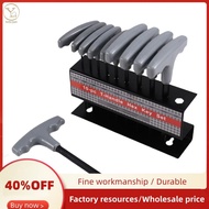 10PCS Imperial Hex Key T-Handle Set 3/32"-3/8" T-Handle Allen Wrench Set with Storage Rack for Autom