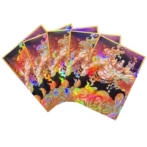 60PCS Portgas·D· Ace Card Sleeves Holographic OPCG/MTG Anime Trading Card Protectors for 67x92mm Sta