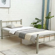 Single Bed Steel Frame 1m Economical Dormitory Bed Thickened Reinforced 1.2m B&B Apartment Bed