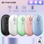 Silent Bluetooth Mouse For iPad Samsung Lenovo Android Windows iOS Tablet Macaron Wireless Mouse For Laptop Notebook Computer shensong