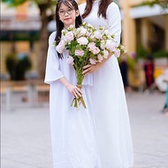 White ao dai for schoolgirls (grades 1-2-3)