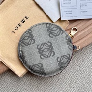 中古Vintage Loewe 灰色圓形餅乾零錢包