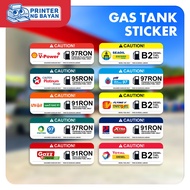 Gas Tank Fuel Sticker – RON 91 / 95 / 97 / Diesel B2