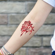 OhMyTat 流血滴玫瑰 Bleeding Rose 刺青圖案紋身貼紙 (2 張)