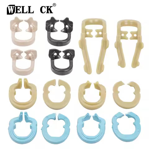 WELL CK Dental Rubber Dam Clamps Rubber Barrier Clip Resin Material For Dental Lab Dentist Tools