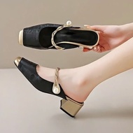 Mule BALIA BA0015 Premium Women's Loafers, Floral Embroidered Fabric, 5CM Height Sole, Easy to Wear 