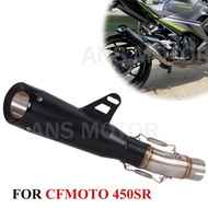 Motorcycle Exhaust System Slip On Exhaust Muffler Tail Pipes For CFMOTO 450SR 450 SR/ QJMOTOR 450 ex