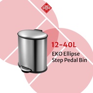 12L-40L EKO Ellipse Stainless Steel Pedal Bin with Soft Close /Step Bin/Dustbin/Trash Can/Rubbish/Wa