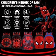 KaiOne:Easybuy【Ready Stock】38CM Marvel Heroes 3D School Bag Spiderman Avengers Bag Superheroes Schoo
