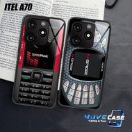 HP MV269 CASE ITEL A70hp - ITEL A70 GLASS SOFTCASE - Latest ITEL A70 CASING Nokia Motif Phone Protec