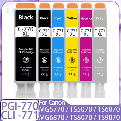 PGI-770 CLI-771 PGI-770XL CLI-771XL Ink Cartridge Compatible For Canon PIXMA MG5770 MG6870 MG7770 TS
