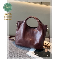 Genuine Leather | Lady Sofe Cloud HandBag Crossbody Top Handle Bag | Full Grain Cowhide