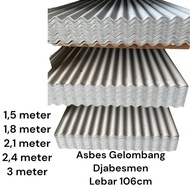 Asbes Gelombang Djabesmen 1,5M 1,8M 2,1M 2,4M 3M