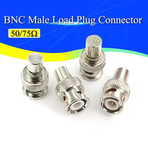 1Pcs Q9 BNC Loads Male Plug Coaxial Brass Resistor Terminator Dummy BNC Load Impedance 50 Ohm&75 Ohm