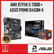 P.W.P. AMD Ryzen 5 2600 Processor + ASUS Prime B450M-K Motherboard