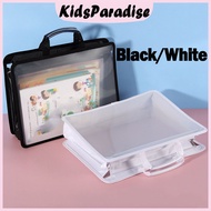 1PC Transparent File Bag A4 Large Capacity Storage Bag Students Bag Homework Bag