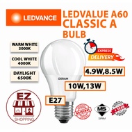 SIRIM LEDVANCE LED BULB E27 4.9W/8.5W/10W/13W A60 A70 ENERGY SAVING BULB 3000K 4000K 6500K
