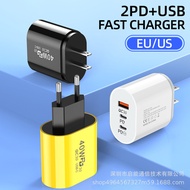 European Standard Dual PD2A+5V2A Fast Charging Head American Standard Three Port A+C
