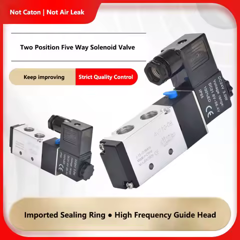 Pneumatic Electric Solenoid Valve 5 Way 2 Position Air Solenoid Valve 4V210-08 4V310-10 12V 24V 220V