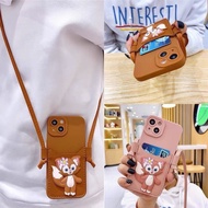 Wallet For OPPO Reno 11 10 8T 8 8Z 7 7Z 5F 4F 6Z 5Z 4Z 5G 5 6 4 Pro plus 3 2 Z 2Z 2F Luxury 3D Cartoon Cute Coin Purse Bag Cellphone Cases Covers Cover Shell Soft Mobile Phone Case