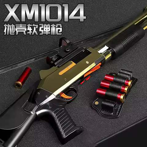 XM1014 soft shell shotgun capable of firing shotgun models with long-range manual loading