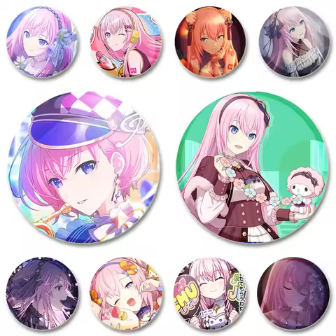 58mm Megurine Luka cartoon badge cosplay game brooches handmade exquistie enamel pins for clothes ba