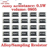 20PCS/LOT SMD Alloy Sampling Resistor 0805 1/2W 0.5W 1% Detection Current High-power Resistor R002 R
