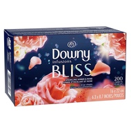 Downy : DWNSAR-200* แผ่นปรับผ้านุ่ม แผ่นอบผ้า Infusions Fabric Softener Dryer Sheets Sparkling Amber