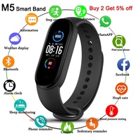 ▦✆✟ New M5 Smart Watch Bluetooth Bracelet Sport Fitness Tracker Pedometer Heart Rate Monitor SmartBand Wristband For Android IOS