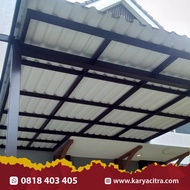 Kanopi rumah atau ruko kanopi alderon kanopi baja ringan kanopi kaca kanopi polycarbonate kanopi spandek murah dan berkualitas