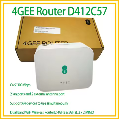 Unlocked Alcatel 4GEE D412C57 4G Home WiFi Router Dual Band 2.4/5GHz WiFi Sim Card Slot CPE Wireless