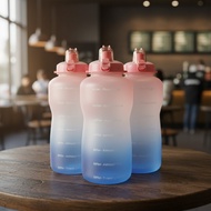 3.8 Liter Jumbo Clear Transparent Drinking Water Bottle for School Children with Straw BPA FREE [B50