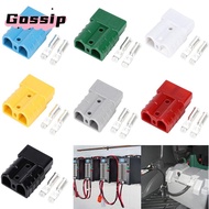 GOSSIP Plug Cable Terminal, Grey Red 600V Battery Power Connector, Power Connectors 50 AMP Pins Lugs